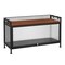 Sturdy Countertop Storage Rack with Glass Door, Metal Organizer with Adjustable Feet for Kitchen